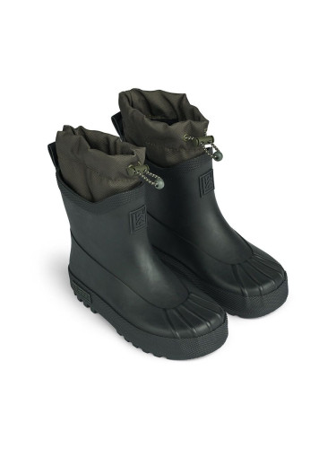 Детски гумени ботуши Liewood Isaac Technical Rainboot в черно LW19230