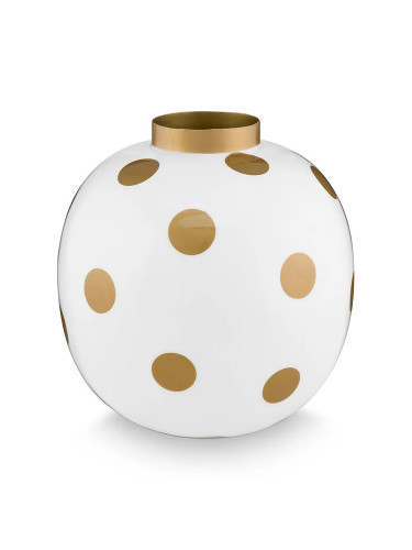 Декоративна ваза Pip Studio Dots White-Gold