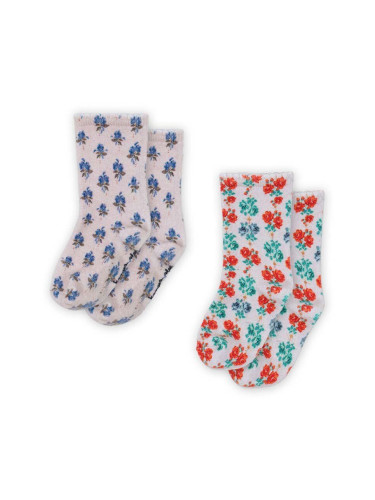 Детски чорапи Konges Sløjd 2 PACK PRINTED SOCKS (2 чифта) в бяло KS101776