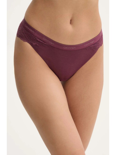 Бикини Calvin Klein Underwear в розово от полупрозрачна материя 000QF7979E