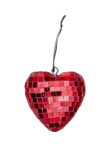 Декоративна висулка Rice Small Heart Disco Ball