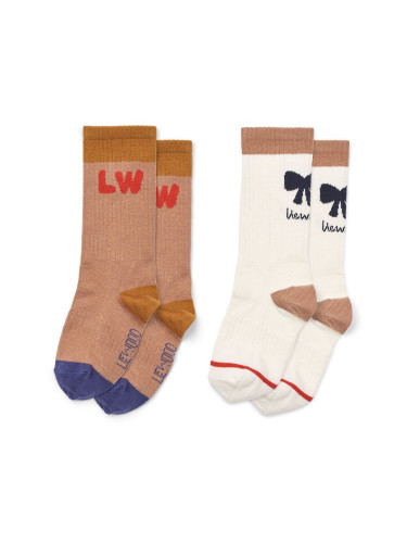 Детски чорапи Liewood Annette Socks  (2 чифта) в розово LW19193