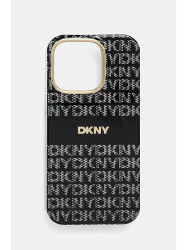 Кейс за телефон Dkny iPhone 16 Pro 6.3 в черно DKHMP16LHRHSEK