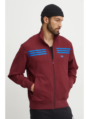 Суичър adidas Originals 70s Track Top в бордо с апликация JN5963