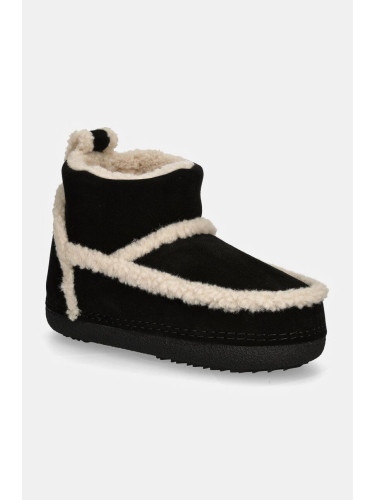 Велурени апрески Inuikii Classic Shearling Low в черно 75101-009