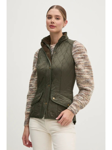 Елек Barbour Cavalry Quilted Gilet дамски в зелено преходен модел LGI0016