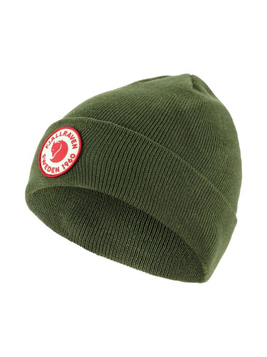 Детска вълнена шапка Fjallraven Kids 1960 Logo Hat в зелено от вълна F78144