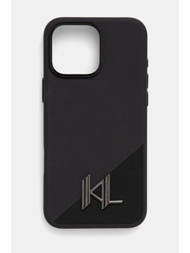 Кейс за телефон Karl Lagerfeld iPhone 16 Pro Max 6.9 в черно KLHMP16XSCMKMPCK