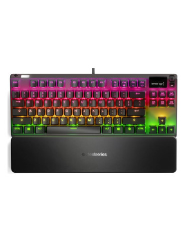  Гейминг клавиатура SteelSeries - Apex 7 TKL, Red, US, черна