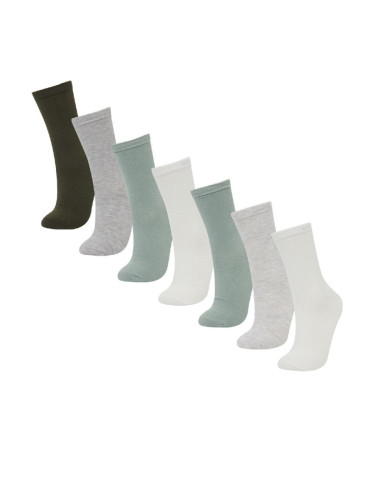 DEFACTO Women's 7-Pack Cotton Long Socks