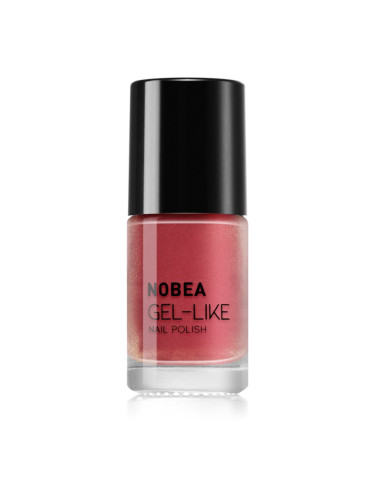 NOBEA Metal Gel-like Nail Polish лак за нокти с гел ефект цвят Sunset coral #N53 6 мл.