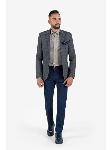 Сако slim fit сиво каре