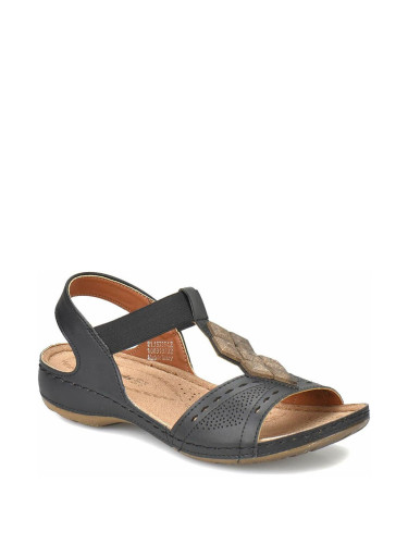 Polaris  81.157364.z Black Woman Filled Sandals