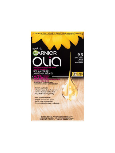 Garnier Olia Боя за коса за жени 60 g Нюанс 9,3 Golden Light Blonde увредена кутия