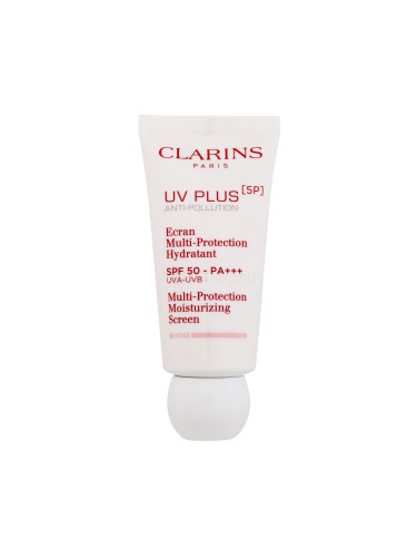 Clarins UV Plus 5P Multi-Protection Moisturizing Screen SPF50 Дневен крем за лице за жени 50 ml Нюанс Rose увредена кутия