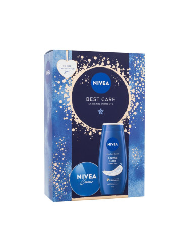 Nivea Best Care Подаръчен комплект универсален крем Creme 75 ml + душ гел Creme Care 250 ml увредена кутия