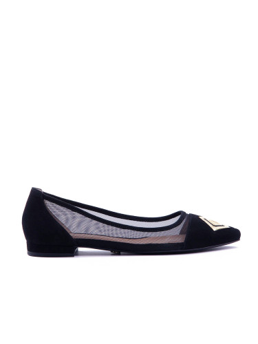 МОСТРА Nо37 - DIAMOND BALLERINA BLACK SUEDE