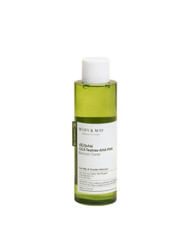 Mary & May - Vegan Cica Tea Tree AHA PHA Toner (200ml)