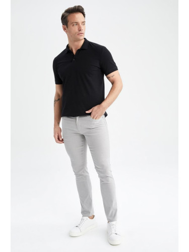 DEFACTO Slim Fit Slim Cut Skinny Leg Chino Canvas Trousers