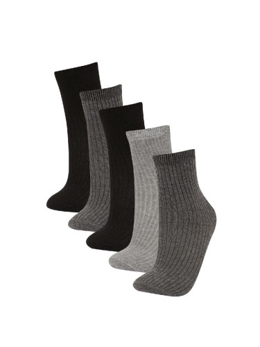 DEFACTO Boy's 5-Piece Cotton Long Socks