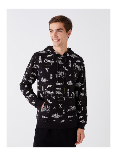 LC Waikiki Long Sleeve Printed Men's Hoodie