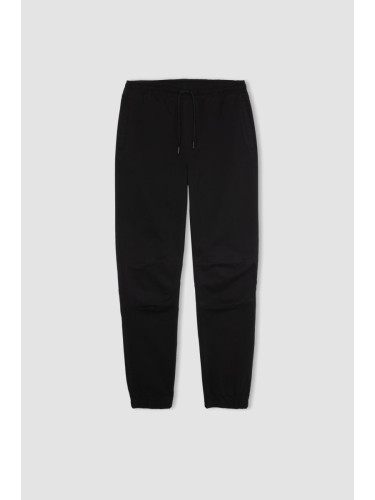 DEFACTO Regular Fit Jogger Gabardine Trousers with Waist Tie and Pocket Straight Leg