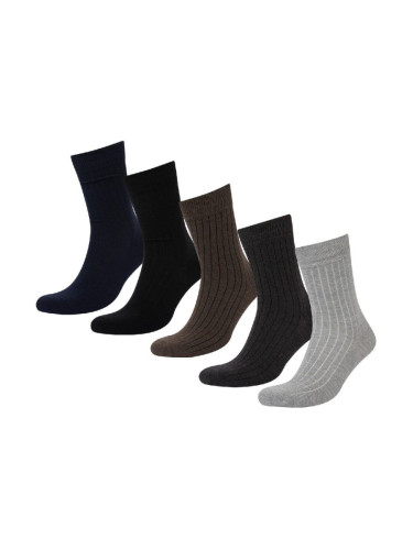 DEFACTO Men's 5 Pack Cotton Long Socks