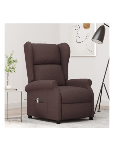 Sonata H Wingback електрически реклайнер стол, тъмнокафяв, текстил