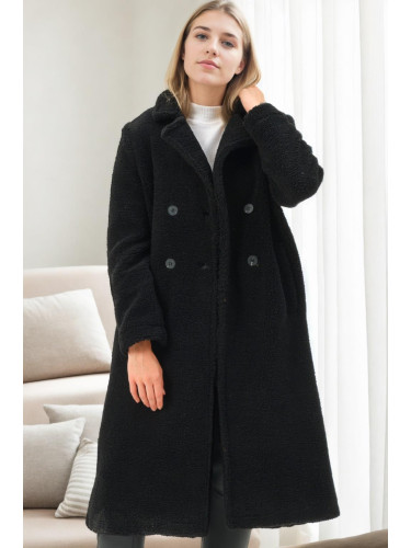 Z6775 DEWBERRY WOMEN'S COAT-BLACK-1
