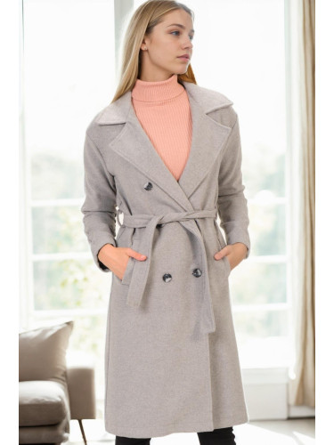 Z6765 DEWBERRY WOMEN'S COAT-GREY-2