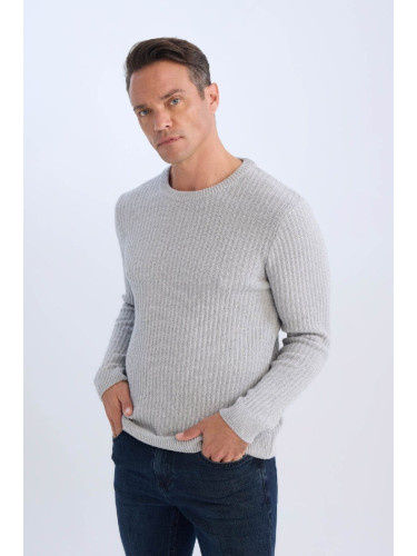 DEFACTO Standard Fit Crew Neck Knitwear Sweater