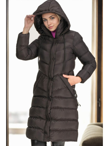 Z6719 DEWBERRY WOMEN'S COAT-BLACK-1