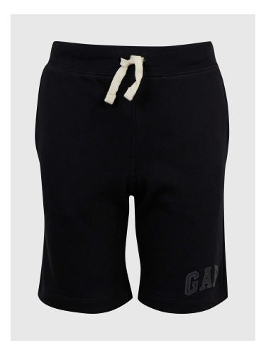 Black boys' shorts sweatpants with GAP logo