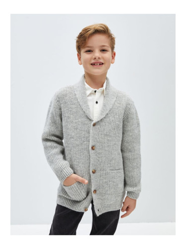 LC Waikiki Shawl Collar Boy's Knitwear Cardigan