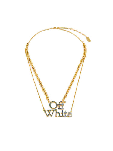 Off-White Колие OWOB097S23MET0028445 Златист