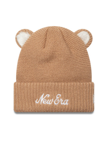 New Era Шапка Teddy Bear Ears Cuff Knit Beanie 60580794 Кафяв