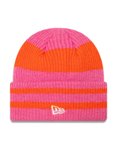 New Era Шапка Stripe Cuff Knit Beanie 60580763 Розов