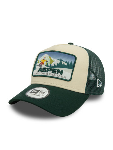 New Era Шапка с козирка Aspen Ski Patch 9FORTY A-Frame 60580849 Зелен