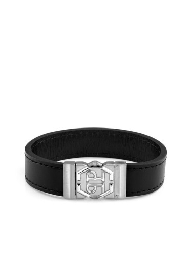 PHILIPP PLEIN Гривна Hexagon Tactical Buckle PJVEA01BL Черен