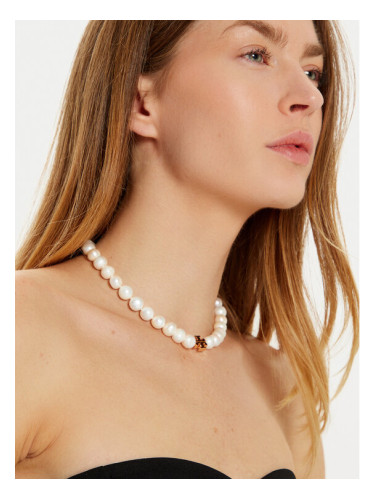 Tory Burch Колие Kira Pearl Necklace 157964 Златист