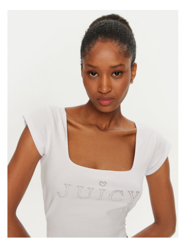 Juicy Couture Блуза Regal JCBCT224831 Бял Slim Fit