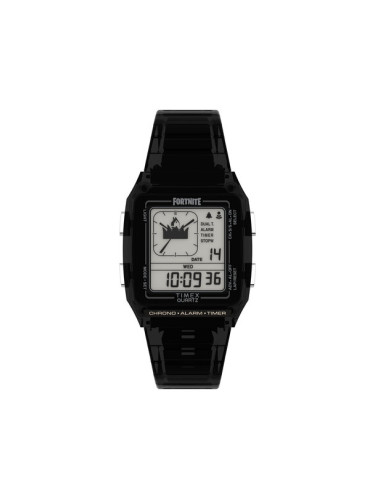 Timex Часовник Q Timex Lca X Fortnite® 35mm TW2W96500 Черен