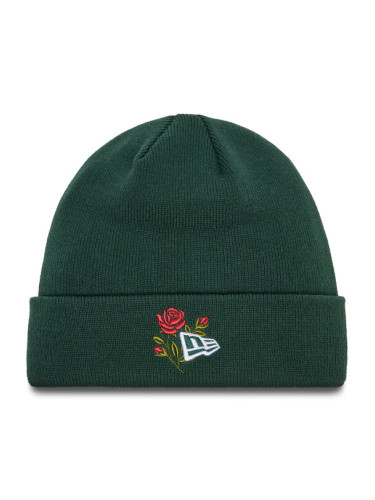 New Era Шапка Rose Icon Cuff Knit Beanie 60580736 Зелен