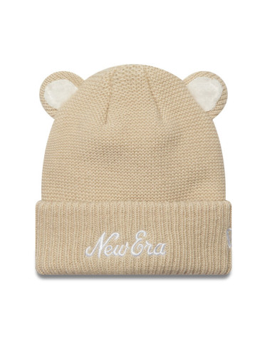 New Era Шапка Teddy Bear Ears Cuff Knit Beanie 60580793 Бежов