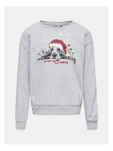 Kids ONLY Суитшърт Yda Xmas 15280285 Сив Regular Fit