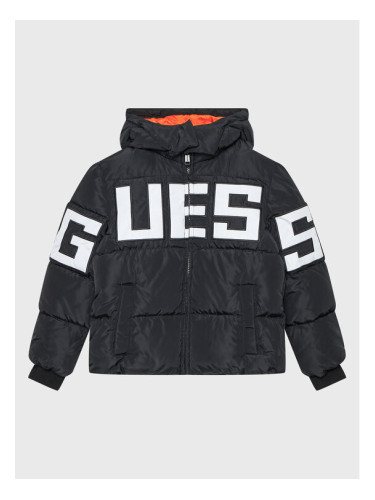 Guess Пухено яке L4BL04 WB240 Черен Regular Fit