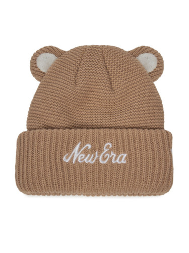 New Era Шапка Teddy Bear Ears Cuff Knit Beanie 60580864 Кафяв