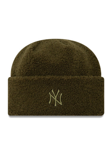 New Era Шапка Borg New York Yankees Cuff Knit Beanie 60580758 Зелен