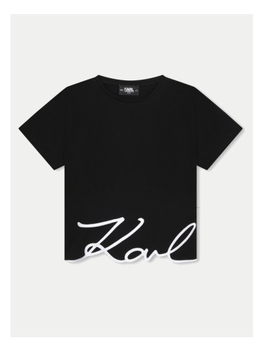 Karl Lagerfeld Kids Тишърт Z30212 M Черен Regular Fit