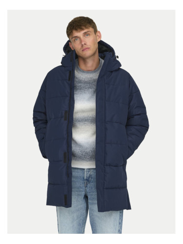 Only & Sons Зимно палто 22020156 Тъмносин Regular Fit